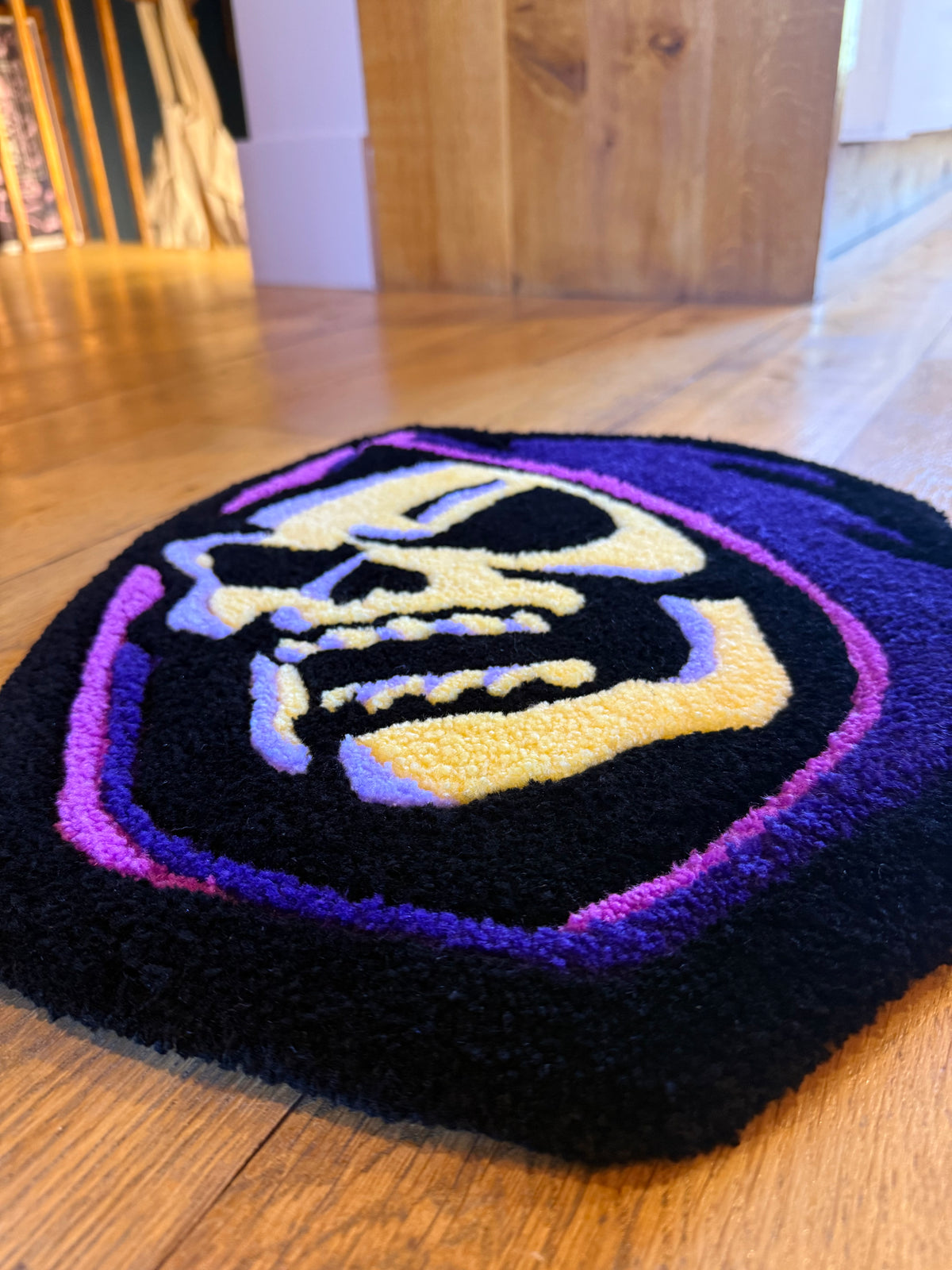 Skeletor Tufted Rug – Gothic Pop Culture Rug Handmade UK | Mint Tufts