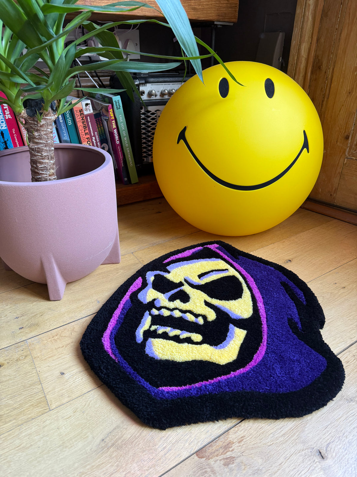 Skeletor Tufted Rug – Gothic Pop Culture Rug Handmade UK | Mint Tufts