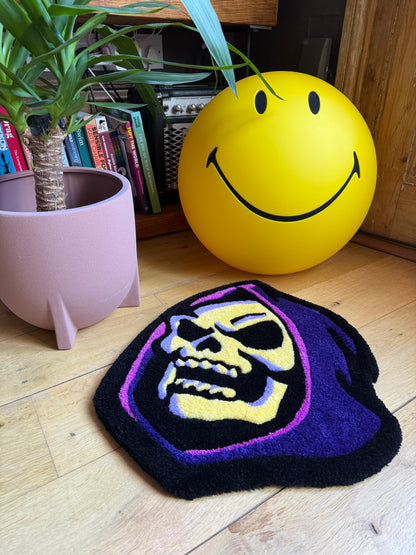 Skeletor Tufted Rug – Gothic Pop Culture Rug Handmade UK | Mint Tufts