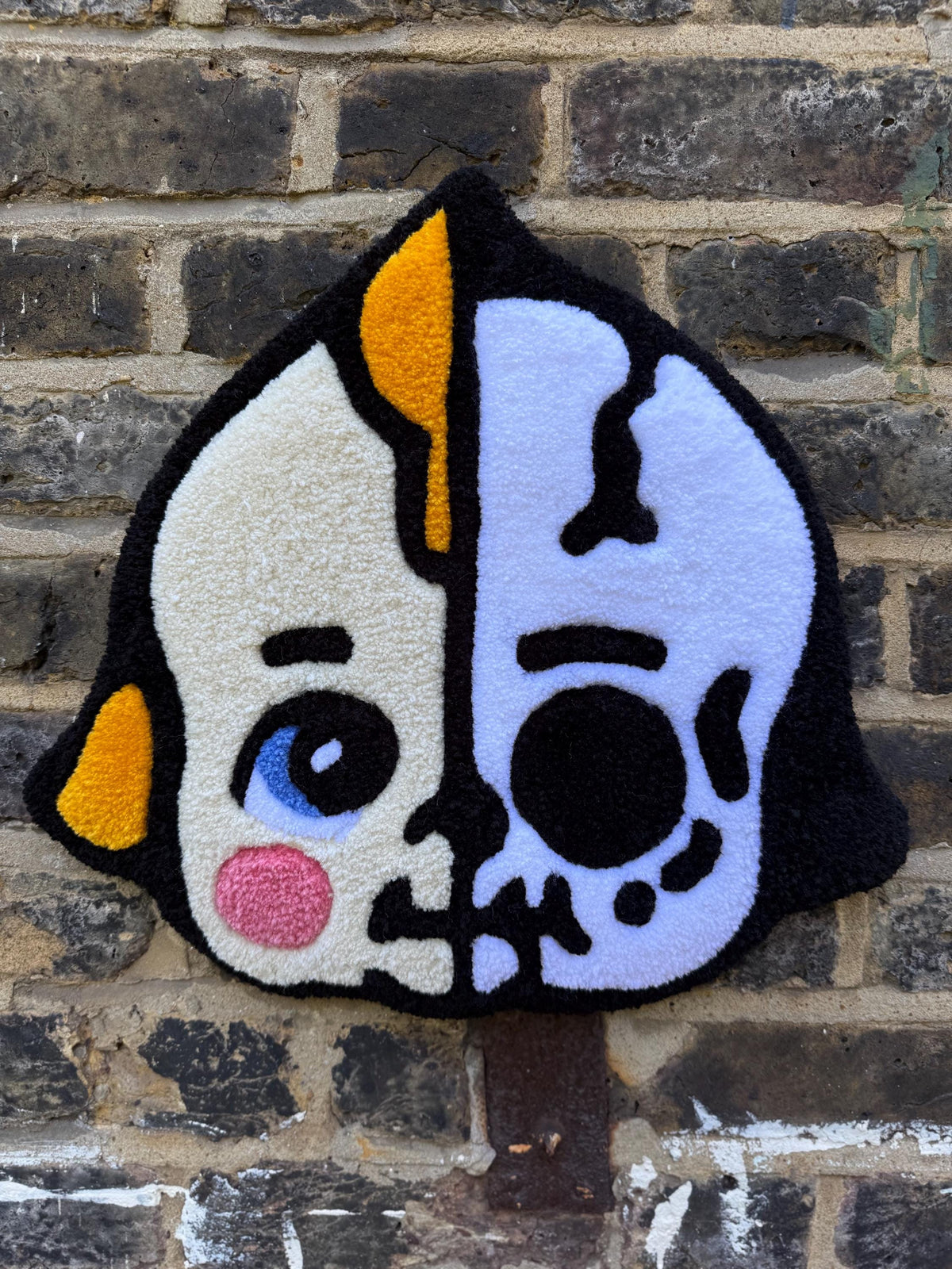Kewpie Skeleton Rug – Cute Gothic Tufted Rug Handmade UK | Mint Tufts