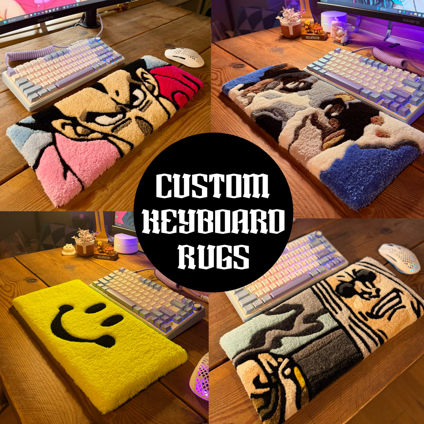 Personalized Tufted Keyboard Rug