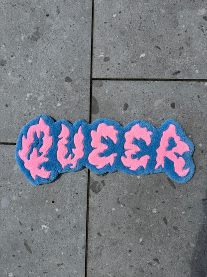 Queer: Hand Tufted Lettering Rug