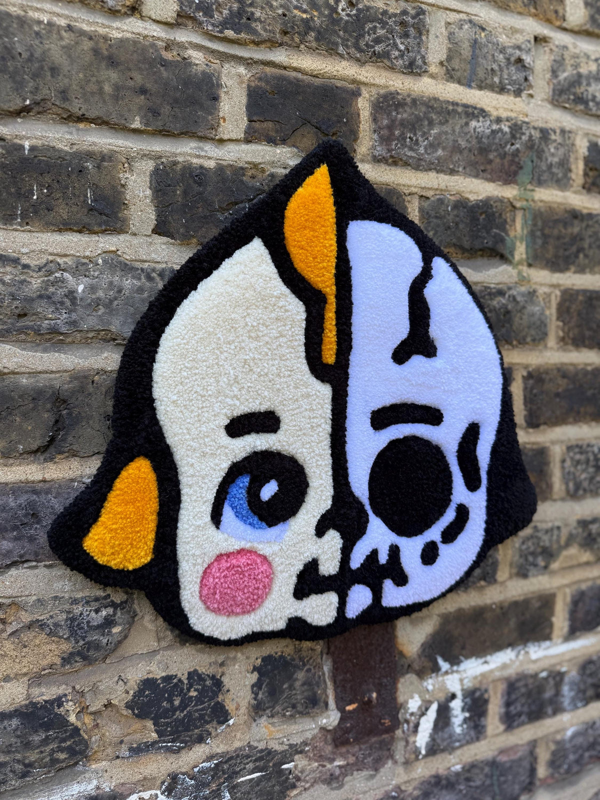 Kewpie Skeleton Rug – Cute Gothic Tufted Rug Handmade UK | Mint Tufts
