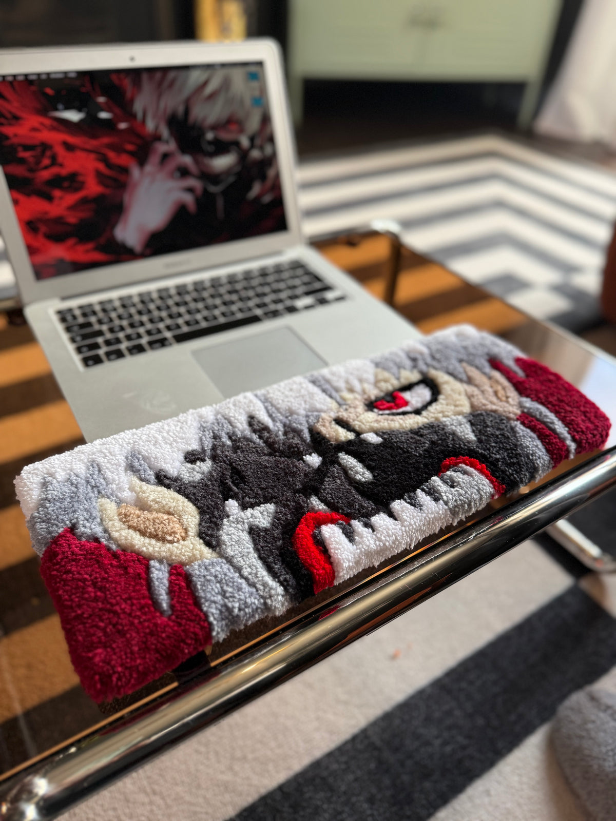 Custom Keyboard Rug – Personalized Tufted Keyboard Shaped Rug | Mint Tufts