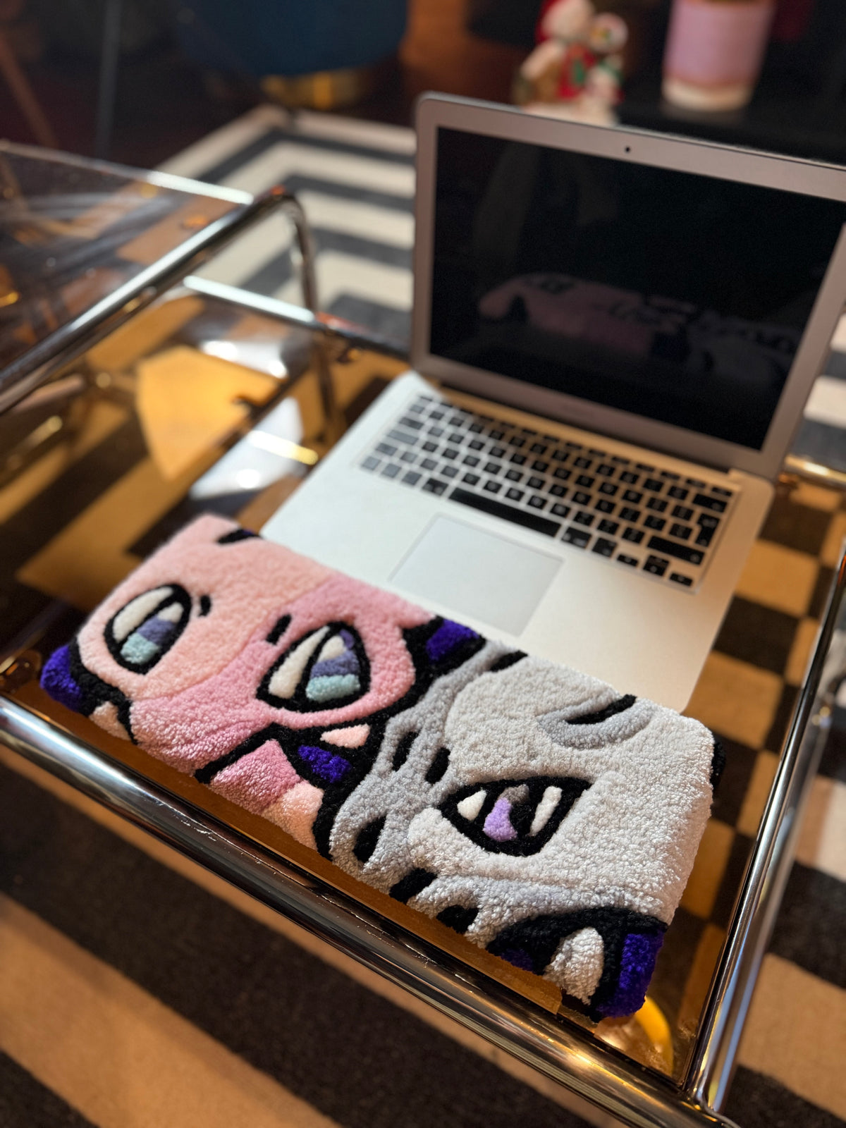 Custom Keyboard Rug – Personalized Tufted Keyboard Shaped Rug | Mint Tufts