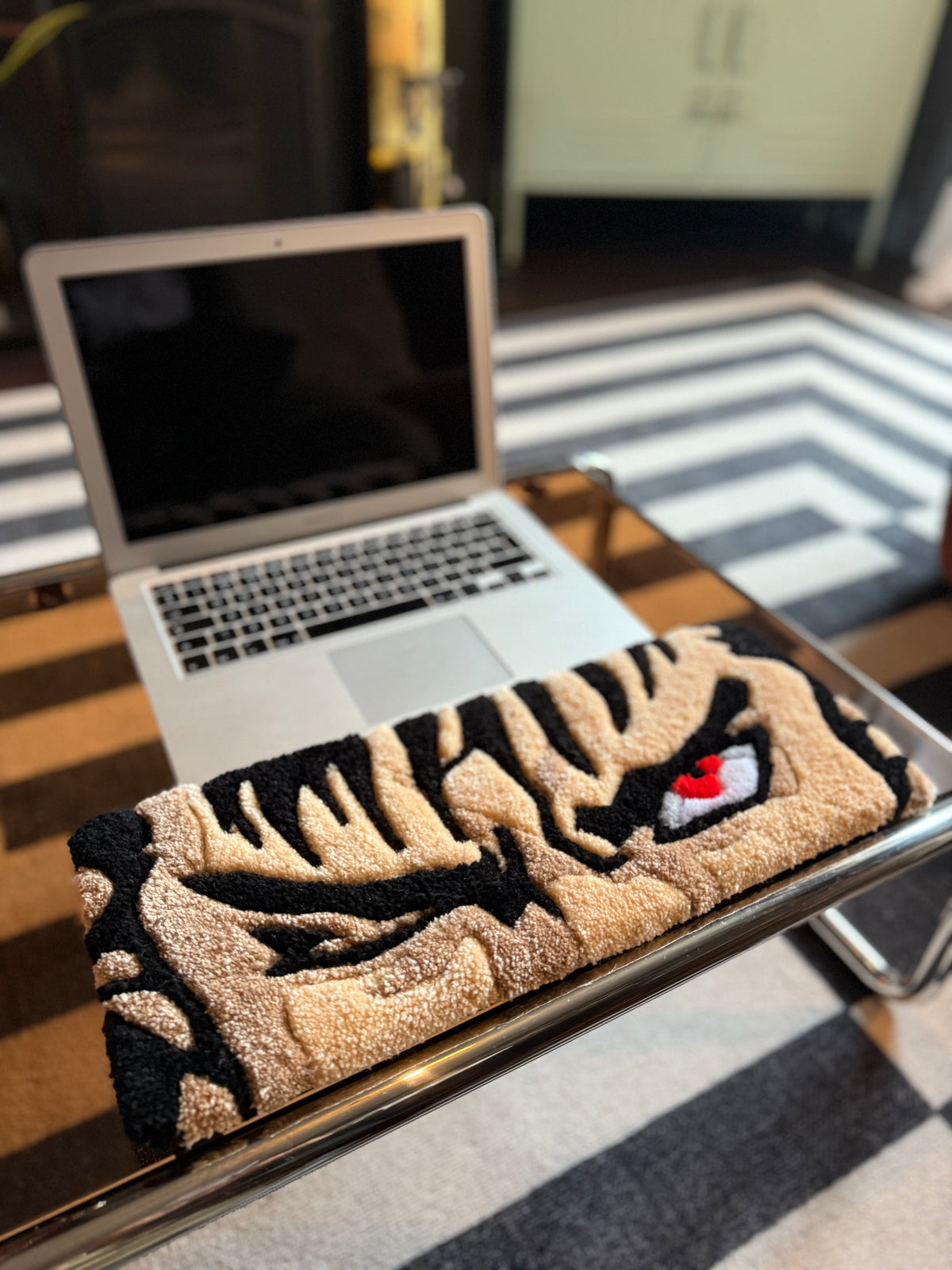 Custom Keyboard Rug – Personalized Tufted Keyboard Shaped Rug | Mint Tufts
