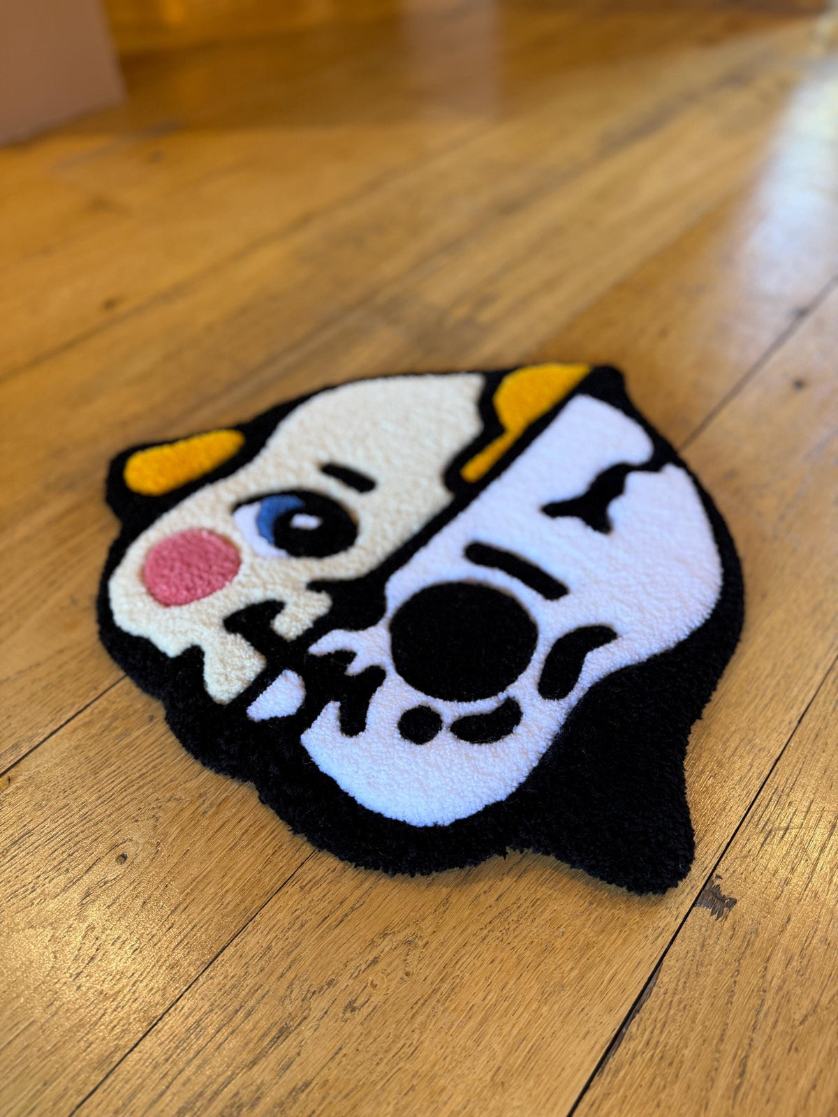 Kewpie Skeleton Rug – Cute Gothic Tufted Rug Handmade UK | Mint Tufts
