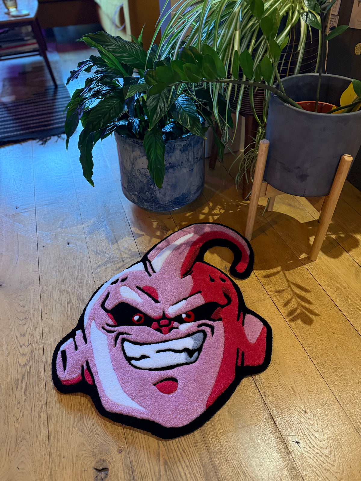 Dragon Ball Kid Buu Rug – Anime Tufted Rug Handmade UK | Mint Tufts
