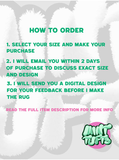 Extra Large Custom Rug – Personalized Tufted Rug UK | Mint Tufts