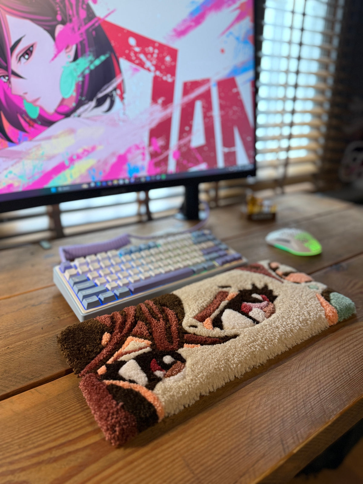 Custom Keyboard Rug – Personalized Tufted Keyboard Shaped Rug | Mint Tufts