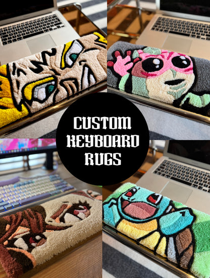 Custom Keyboard Rug – Personalized Tufted Keyboard Shaped Rug | Mint Tufts
