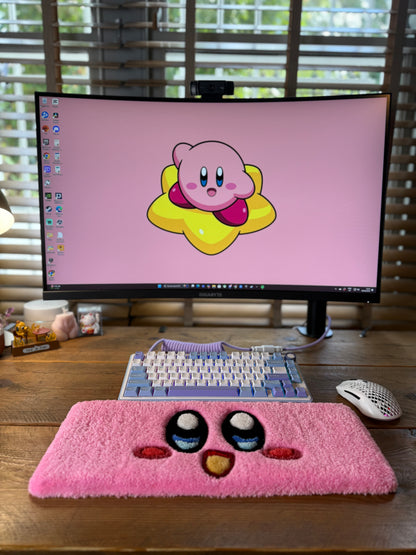 Kirby Keyboard Rug – Tufted Gaming Desk Rug Handmade UK | Mint Tufts