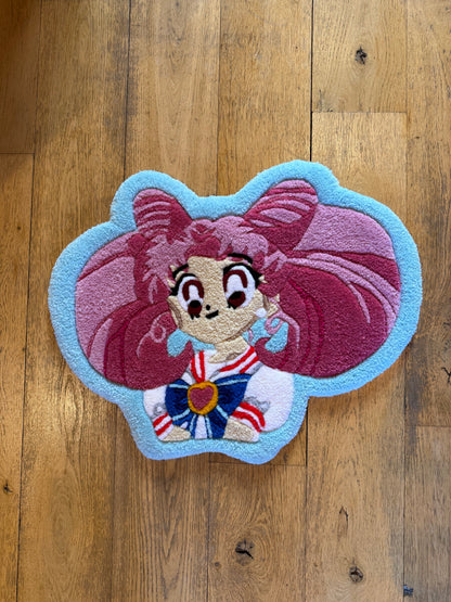 Sailor Moon Chibiusa Rug – Anime Tufted Rug Gift Handmade | Mint Tufts