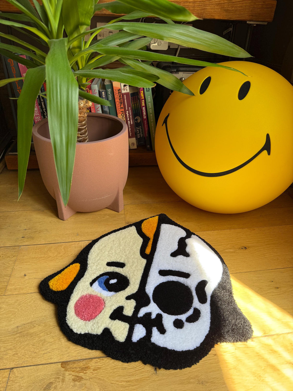 Kewpie Skeleton Rug – Cute Gothic Tufted Rug Handmade UK | Mint Tufts