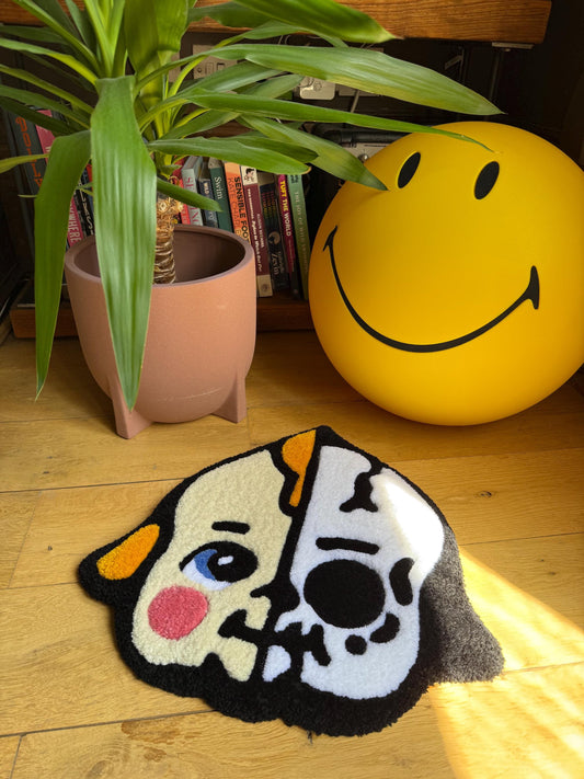 Kewpie Skeleton Rug – Cute Gothic Tufted Rug Handmade UK | Mint Tufts