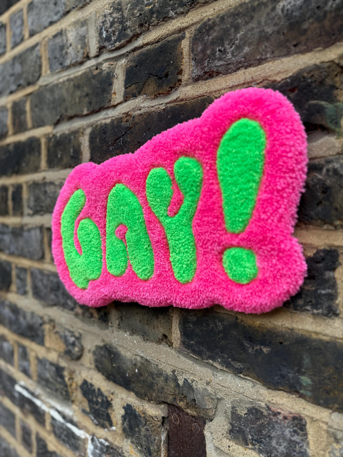 Gay! Tufted Rug – LGBTQ Pride Handmade Accent Rug | Mint Tufts