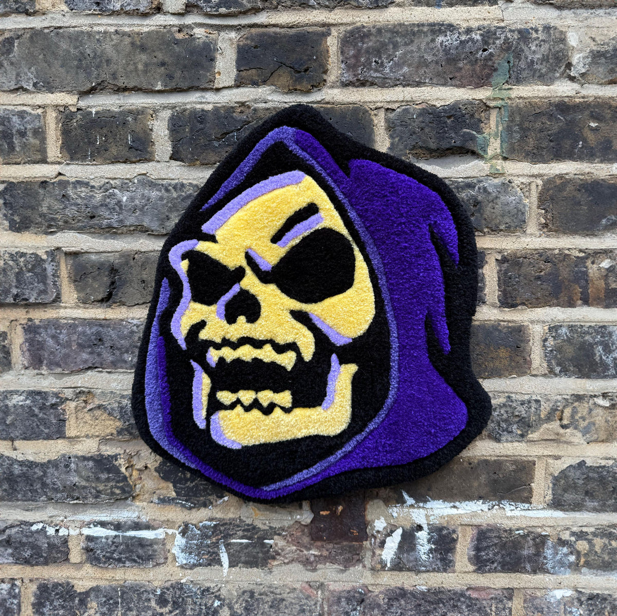 Skeletor Tufted Rug – Gothic Pop Culture Rug Handmade UK | Mint Tufts