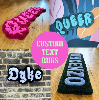 Personalized Text Rug