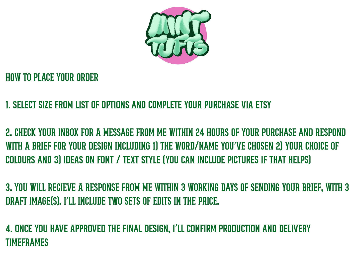 Personalized Text Rug